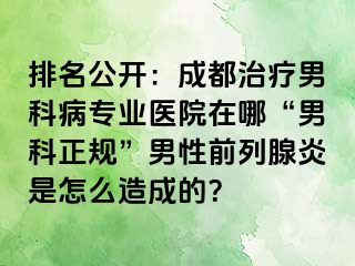 排名公开：成都治疗男科病专业医院在哪“男科正规”男性前列腺炎是怎么造成的？