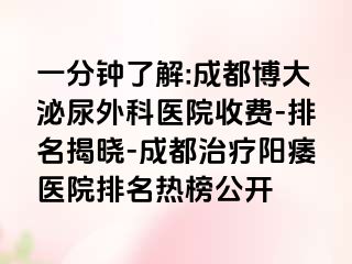 一分钟了解:成都博大泌尿外科医院收费-排名揭晓-成都治疗阳痿医院排名热榜公开