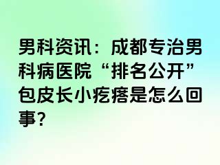 男科资讯：成都专治男科病医院“排名公开”包皮长小疙瘩是怎么回事？