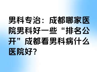 男科专治：成都哪家医院男科好一些“排名公开”成都看男科病什么医院好？