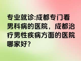 专业就诊:成都专门看男科病的医院，成都治疗男性疾病方面的医院哪家好?