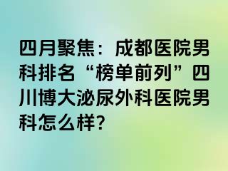 四月聚焦：成都医院男科排名“榜单前列”四川博大泌尿外科医院男科怎么样？
